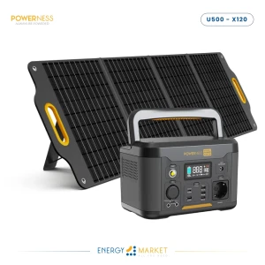 Station d'énergie Portable Hiker U500 + Panneau Solaire Portable SolarX S120